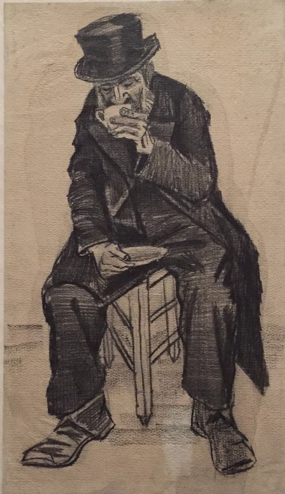 Vincent van Gogh, Vieillard buvant du café [Old man drinking coffee], November 1882, 49x28.3cm